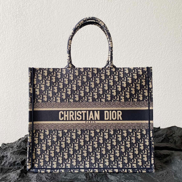 borsa porta libri grande cd 42cm in pelle di vitello con ricamo obliquo
