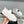 CC Low Sneaker Thick-Soled White Rain Velvet Fabric