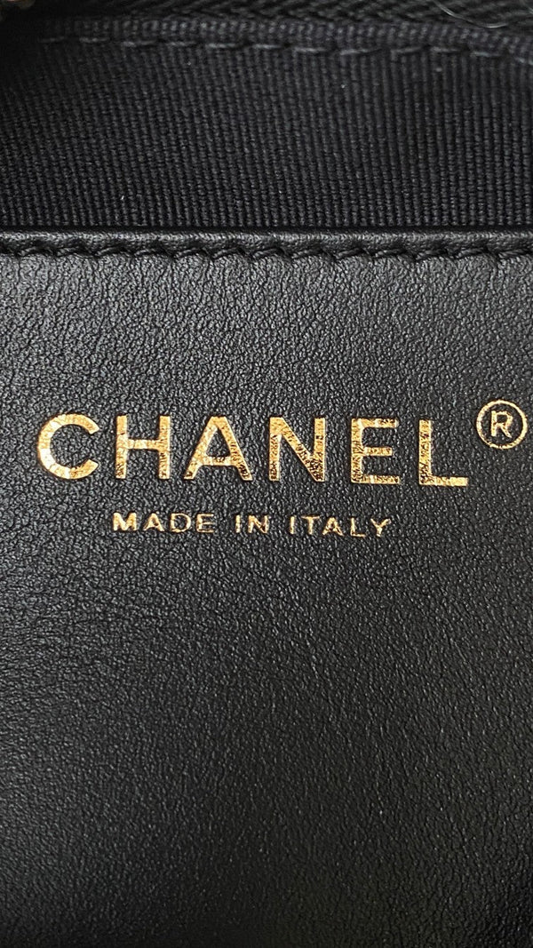 CC 2025 hobo handbag 24 black gray wool