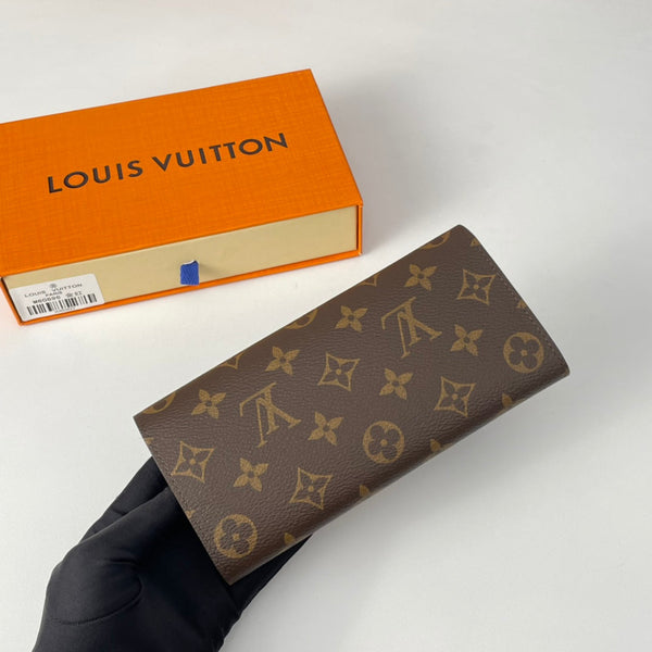 Portafoglio LV M60696 Emilie in tela monogramma marrone rosso 221661