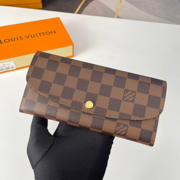 Portafoglio LV N60214 Emilie in tela monogramma marrone rosa 221665