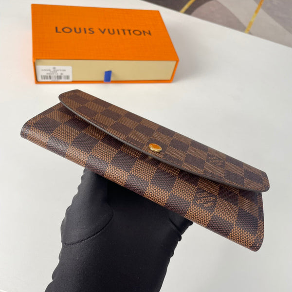 Portafoglio LV N60214 Emilie in tela monogramma marrone rosa 221665