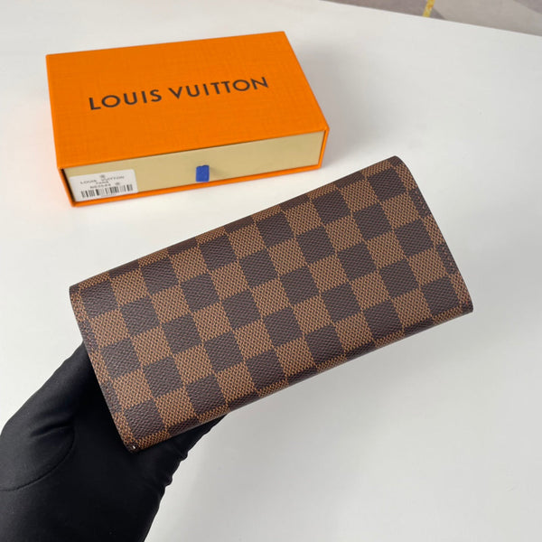 LV N63544 Emilie Wallet Brown Red Monogram Canvas 221666
