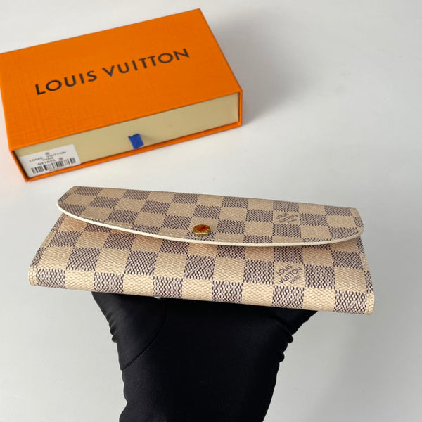 Portafoglio LV N41625 Emilie in tela monogrammata rosa balletto bianco 221667