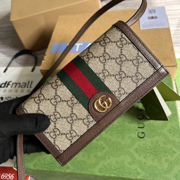 BORSA MINI 19 OPHIDIA IN VITELLO MARRONE E TELA BEIGE
