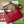 BORSA A TRACOLLA MEDIA 39 IN PELLE DI VITELLO ROSSA E FERRAMENTA ORO