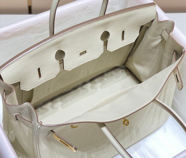 HM BIRKIN 35CM PELLE TOGO BIANCA FERRAMENTA ORO