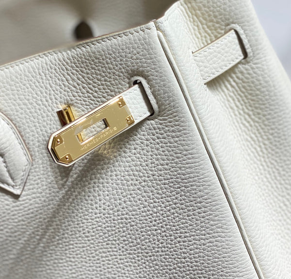 HM BIRKIN 35CM PELLE TOGO BIANCA FERRAMENTA ORO