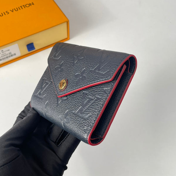 Portafoglio LV M64060 Victorine Blu Rosso Monogram Empreinte Pelle 221683