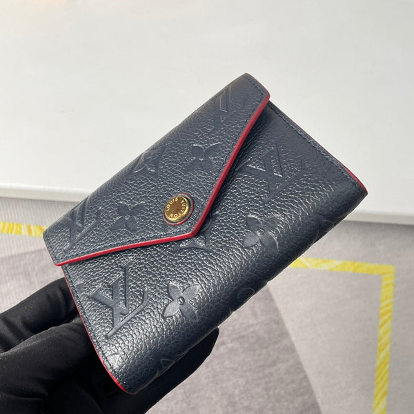 Portafoglio LV M64060 Victorine Blu Rosso Monogram Empreinte Pelle 221683
