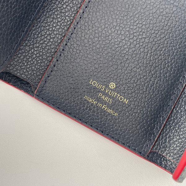 Portafoglio LV M64060 Victorine Blu Rosso Monogram Empreinte Pelle 221683