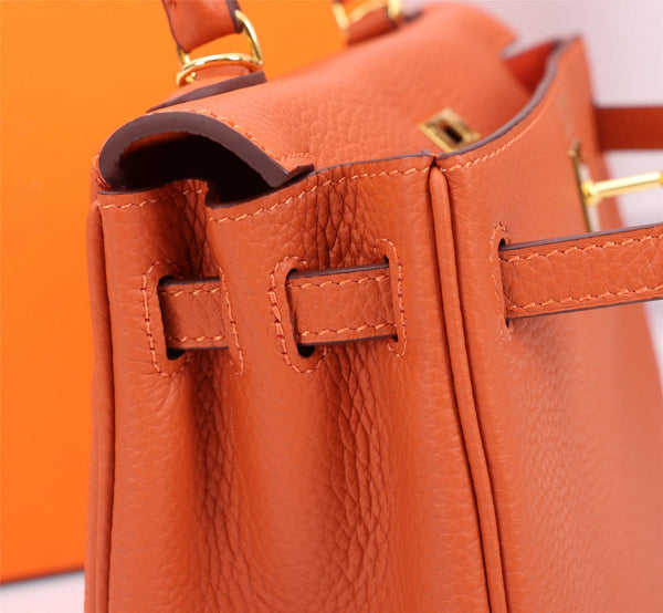 HM KELLY BAG 28 ORANGE TOGO GOLD HARDWARE