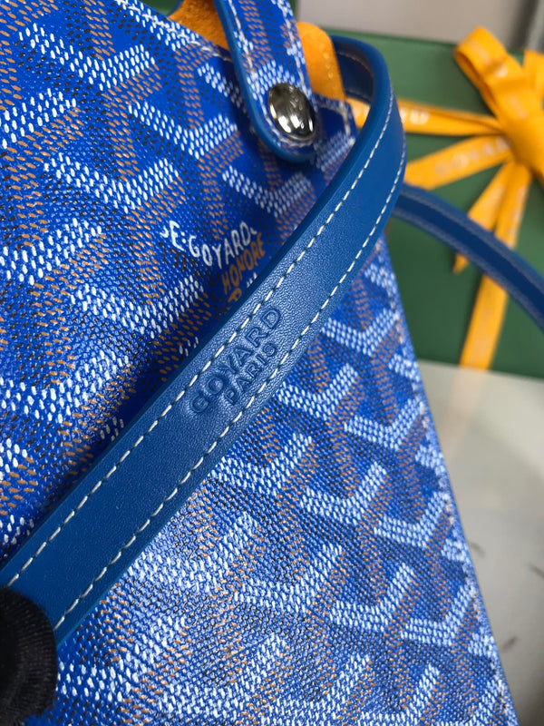 MONTMARTRE GM CASSA 18 IN TELA GOYARDINE BLU ZAFFIRO