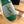SL YVES LOGO SLIP ON DARK GREEN CALFSKIN AND MESH