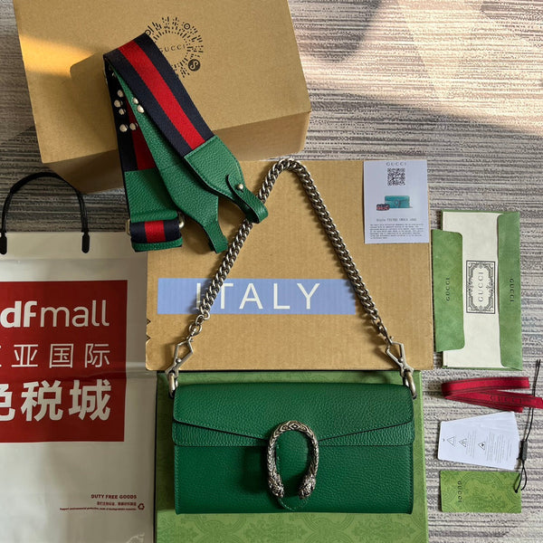 DIONYSUS 28 BAG IN EMERALD GREEN CALFSKIN 322359