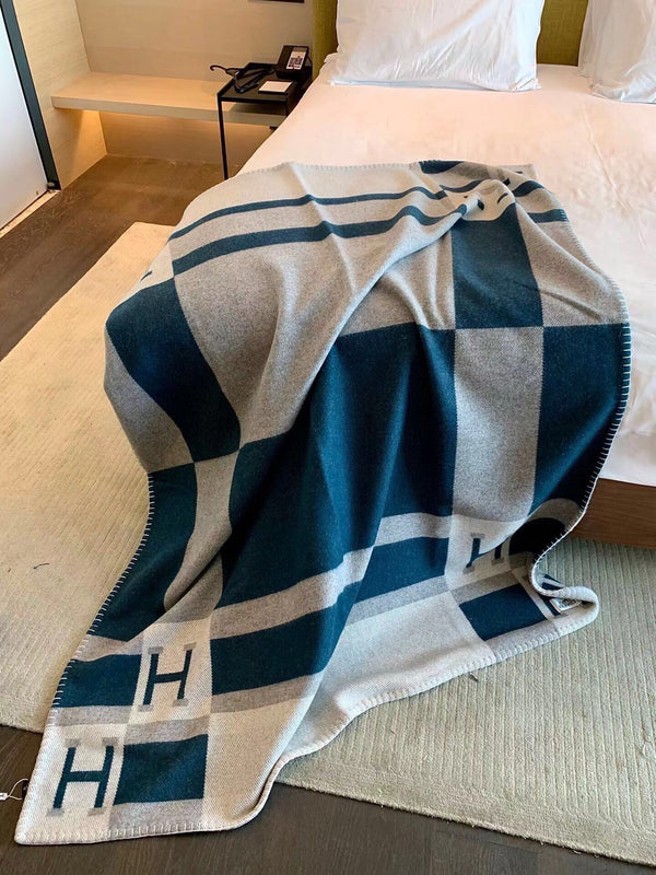 BLANKET 170 CM IN COLORFUL WOOL AND CASHMERE 689473
