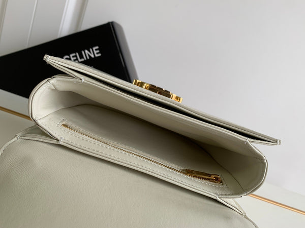 teen besace triomphe 18.5 vitello bianco con catena