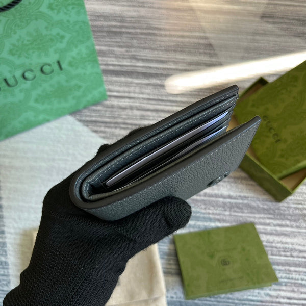 PORTAFOGLIO GG MARMONT 11 BIFOLD IN PELLE DI VITELLO GRIGIO PENTER