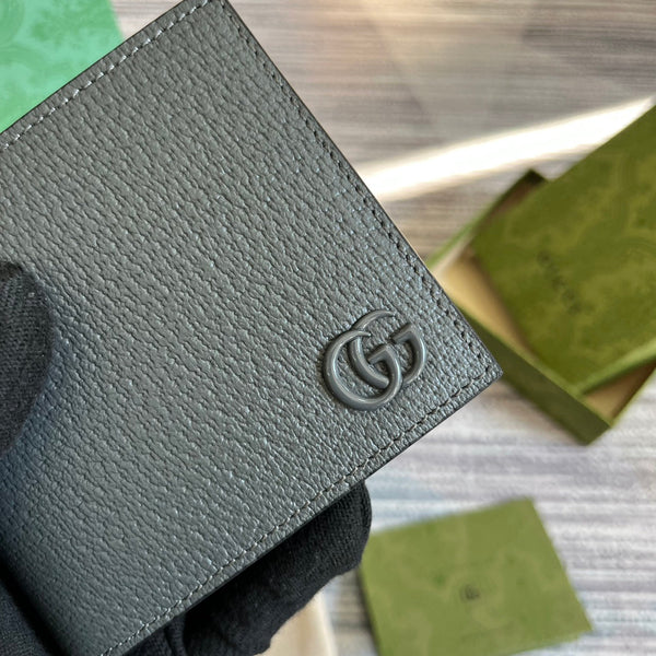 PORTAFOGLIO GG MARMONT 11 BIFOLD IN PELLE DI VITELLO GRIGIO PENTER