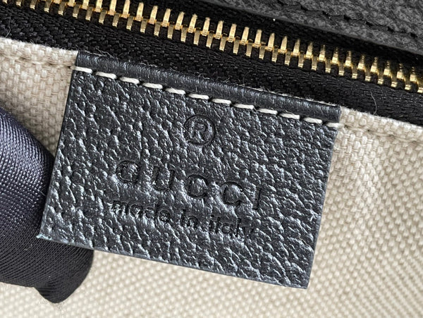 BORSA DA SELLA GG HORSEBIT 1955 25 IN TELA NERA E PELLE DI VITELLO