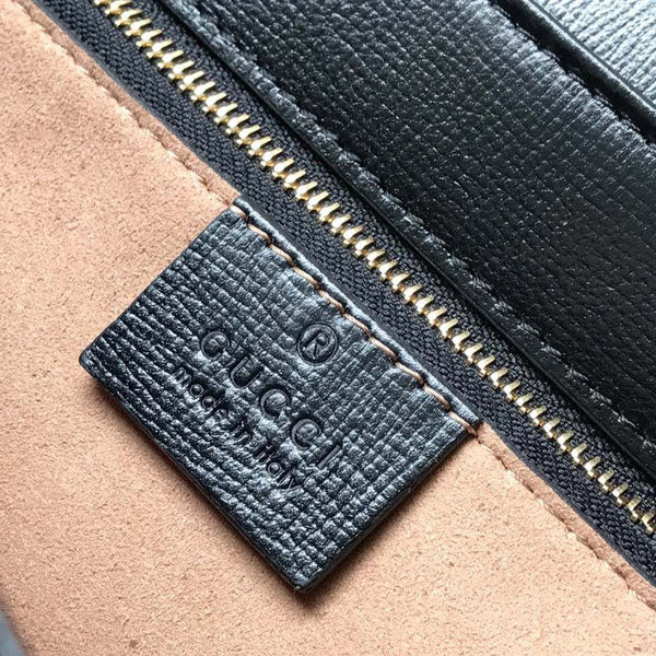 BORSA MINI GG HORSEBIT 1955 25 IN PELLE DI VITELLO NERA