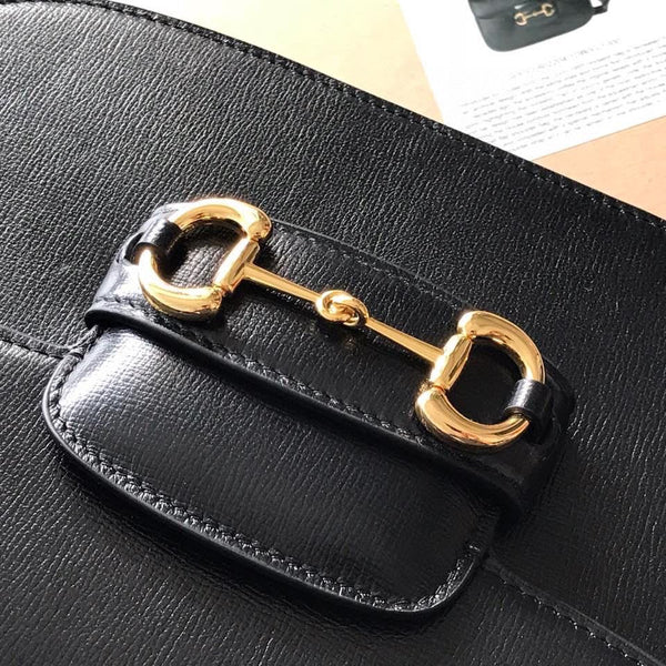 BORSA MINI GG HORSEBIT 1955 25 IN PELLE DI VITELLO NERA