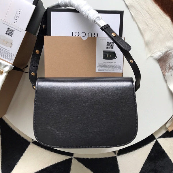 BORSA MINI GG HORSEBIT 1955 25 IN PELLE DI VITELLO NERA