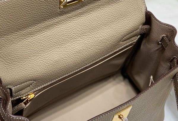 HM KELLY 28CM MARRONE TOGO ORO HARDWARE