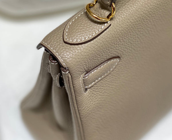HM KELLY 28CM MARRONE TOGO ORO HARDWARE