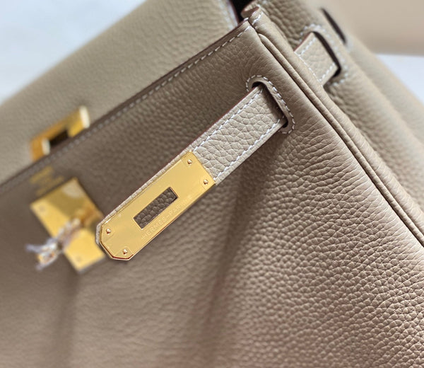 HM KELLY 28CM MARRONE TOGO ORO HARDWARE