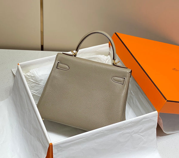 HM KELLY 28CM MARRONE TOGO ORO HARDWARE