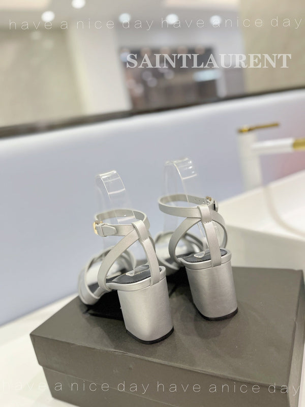 SANDALO SL TRIBUTE IN VITELLO ARGENTO