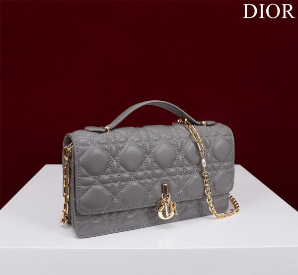 my cd mini 21 gray lambskin