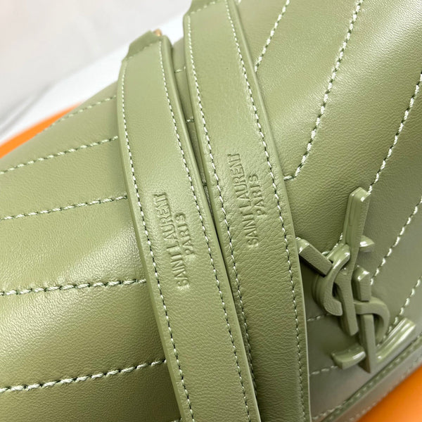 Sac bandoulière Niki Baby 28 cm en peau de mouton vert