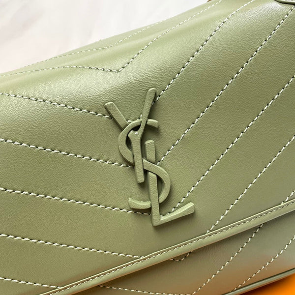 Sac bandoulière Niki Baby 28 cm en peau de mouton vert