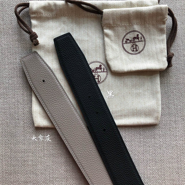 FIBBIA PER CINTURA HM E CINTURINO REVERSIBILE IN PELLE MARRONE E NERO FONDENTE 38 MM FERRAMENTA ORO