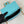 BAGUETTE MINI 19 IN BRIGHT TURQUOISE SEQUINS GOLD HARDWARE