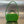 KNOT 20 IN EMERALD GREEN LAMBSKIN WITH CHAIN