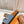 CHYPRE SANDAL BRIGHT BROWN LAMBSKIN AND BLUE DENIM