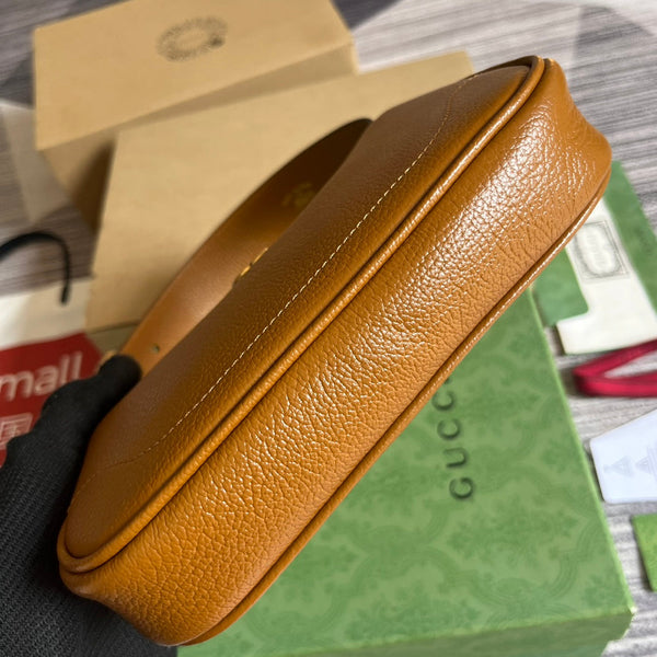 BORSA A TRACOLLA APHRODITE MINI 21 IN PELLE DI VITELLO MARRONE CARAMELLO