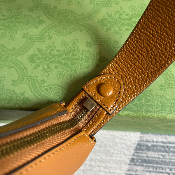 BORSA A TRACOLLA APHRODITE MINI 21 IN PELLE DI VITELLO MARRONE CARAMELLO