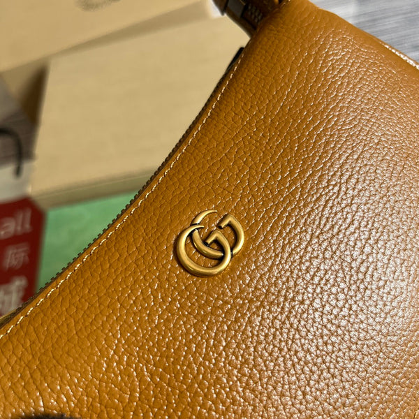BORSA A TRACOLLA APHRODITE MINI 21 IN PELLE DI VITELLO MARRONE CARAMELLO