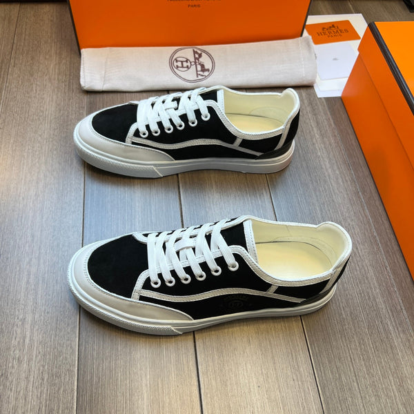HM GET SNEAKER BLACK AND WHITE CALFSKIN