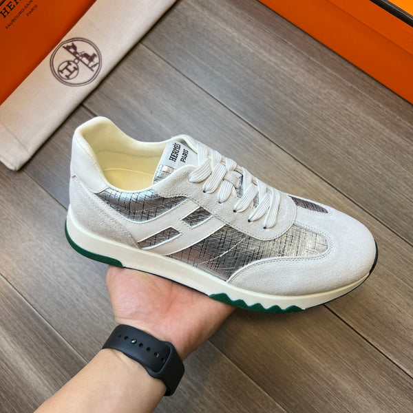 HM TRAIL SNEAKER SILVER AND LIGHT GRAY CANVAS