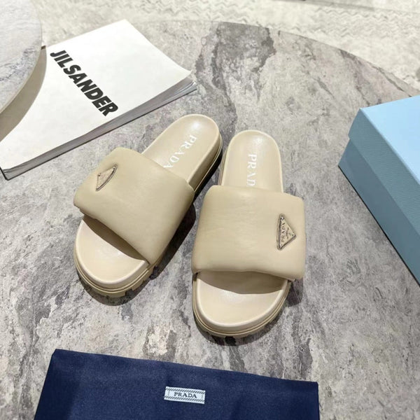 CIABATTE PRA SHEARLING IN PELLE DI AGNELLO BIANCO CREMA