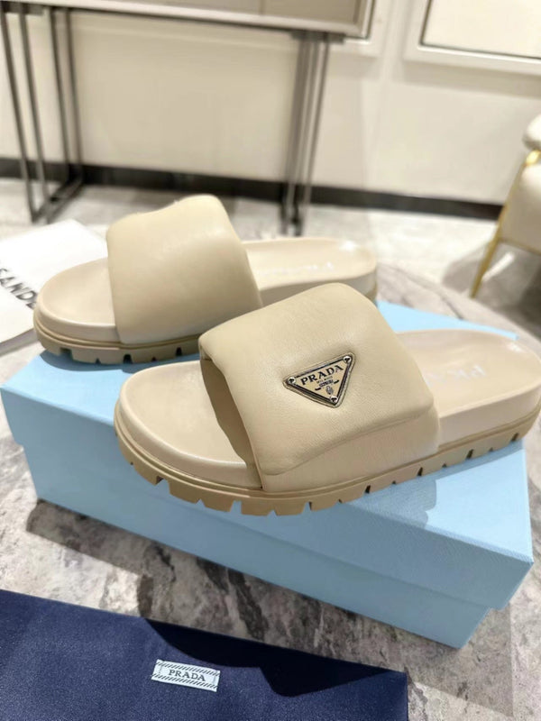 CIABATTE PRA SHEARLING IN PELLE DI AGNELLO BIANCO CREMA
