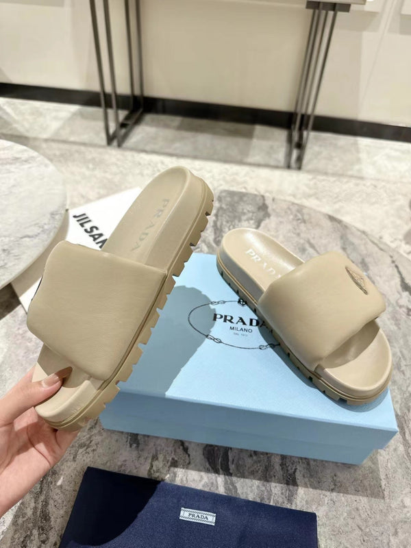 CIABATTE PRA SHEARLING IN PELLE DI AGNELLO BIANCO CREMA