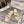 CHLOÉ WOODY SLIPPER IN BEIGE MIX BLACK CANVAS