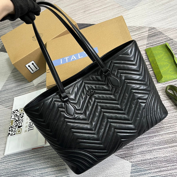 BORSA GG MARMONT GRANDE 38 IN PELLE DI VITELLO NERA