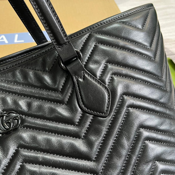 BORSA GG MARMONT GRANDE 38 IN PELLE DI VITELLO NERA